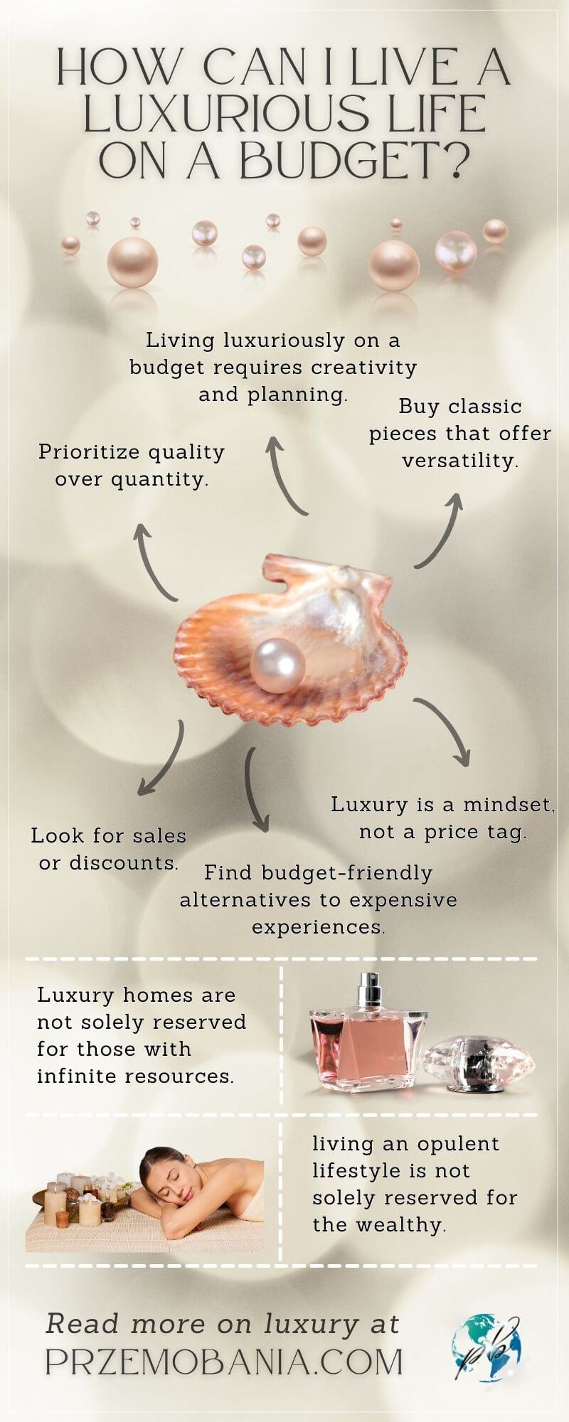 How can I live a luxurious life on a budget infographic