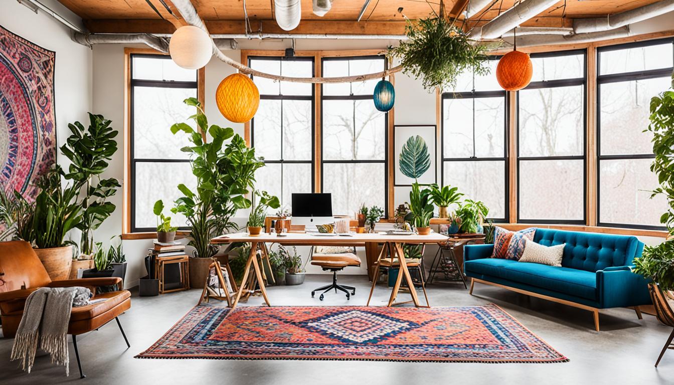 Artistic Bohemian Elements in Office Décor