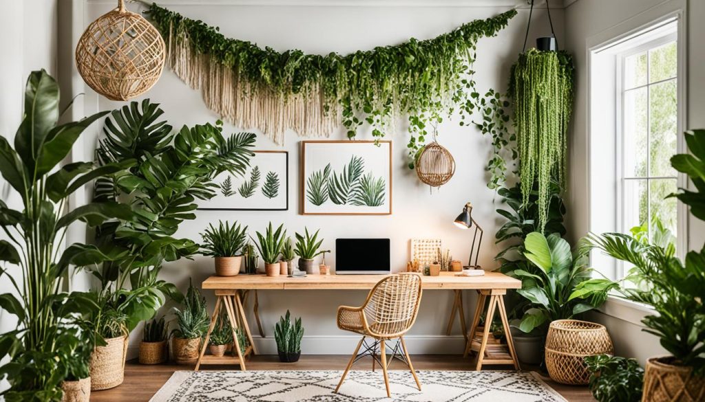 Boho Office Greenery