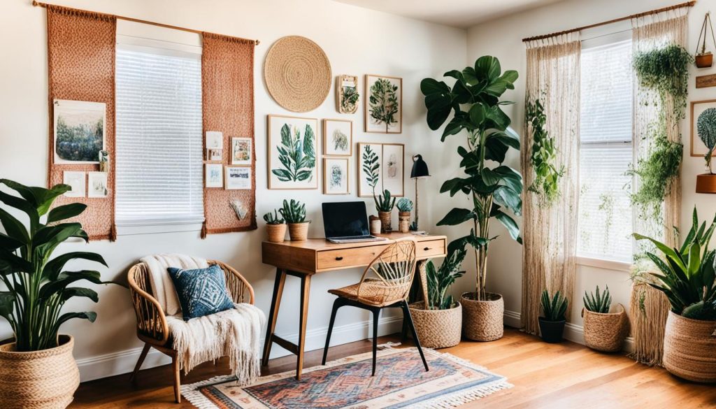 Boho office makeover