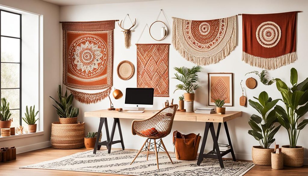 Boho wall art for office