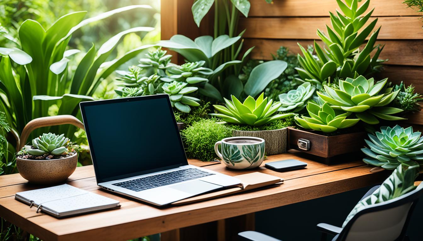 Cozy Patio Home Office Setup