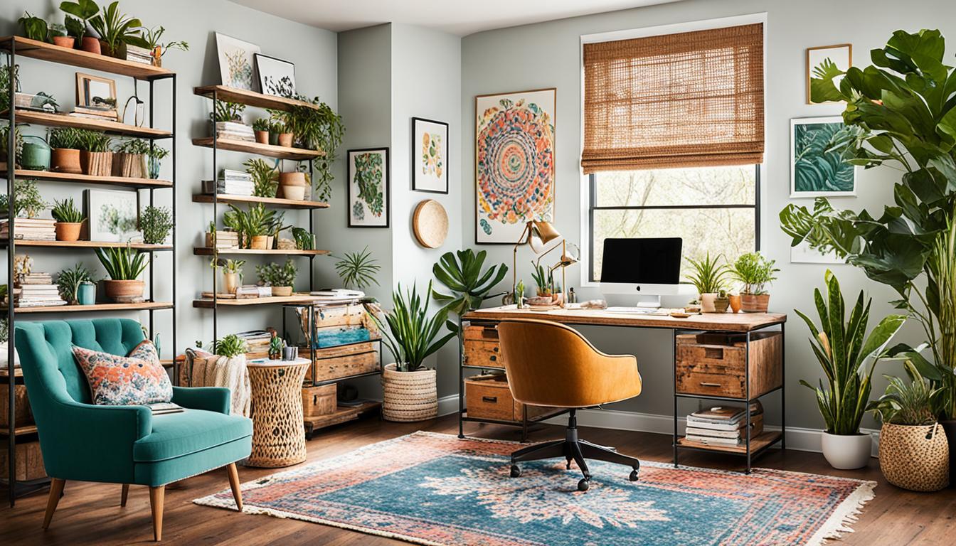 Eclectic Boho Home Office