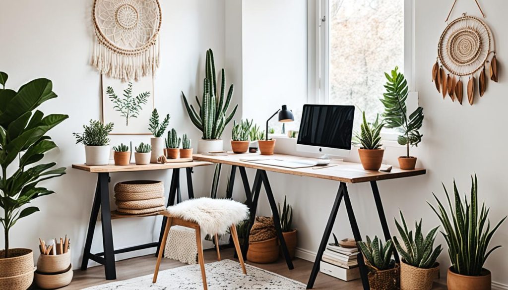 Peaceful Boho Workspace