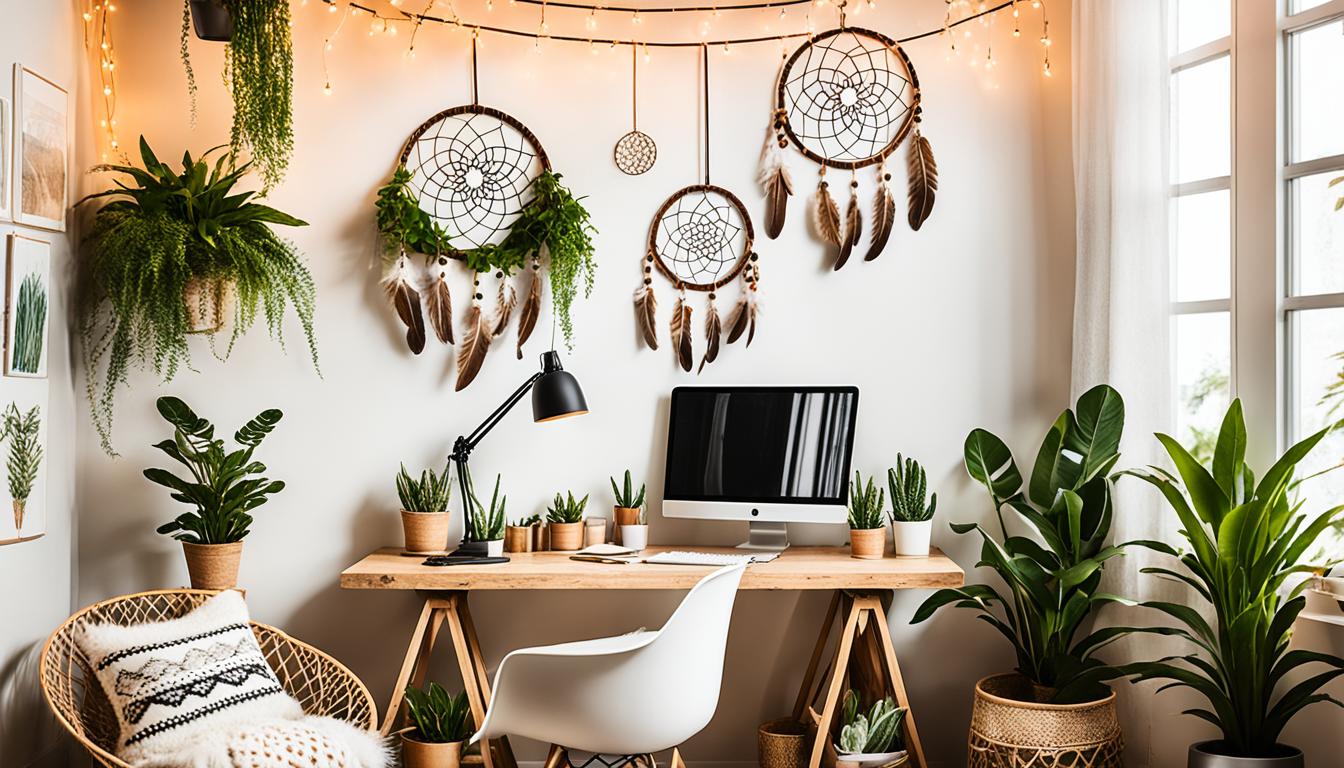 Peaceful Boho Workspace