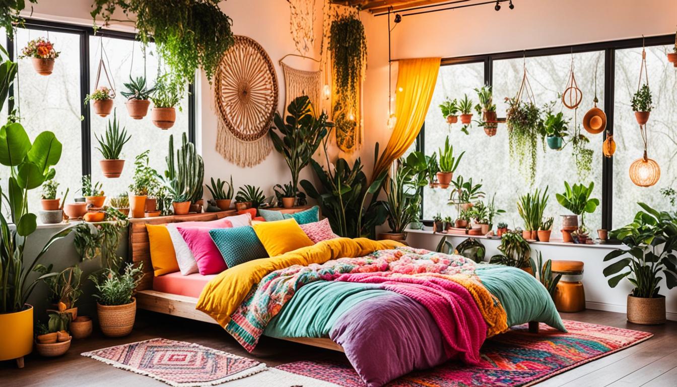 Relaxing Bohemian Bedroom Ambiance