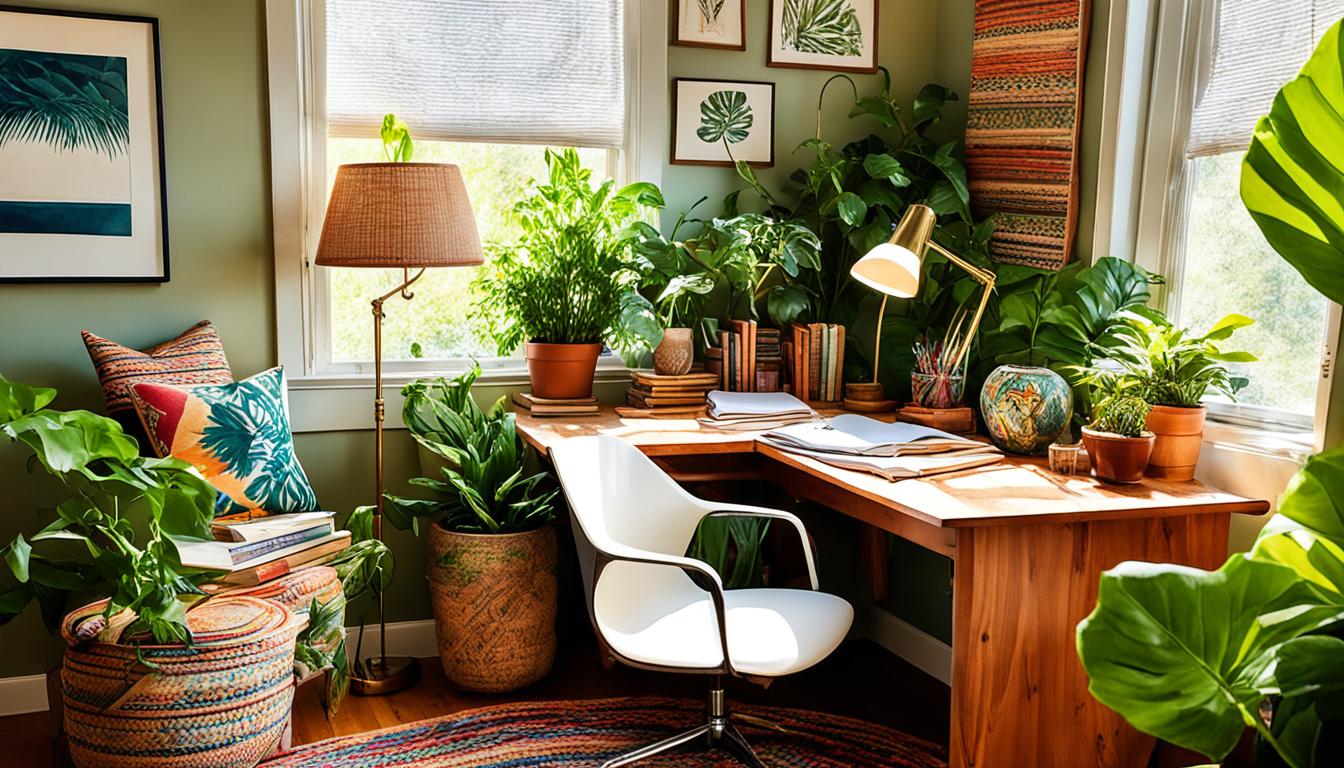 Stylish Boho Office Design