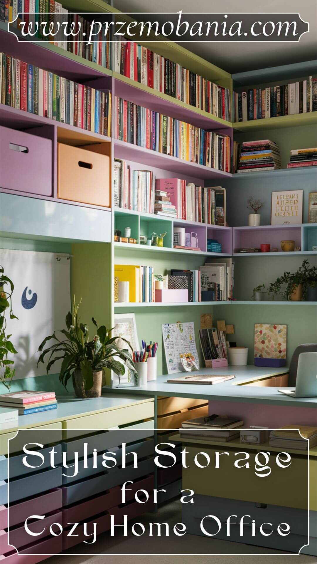 Stylish Storage for a Cozy Home Office 4