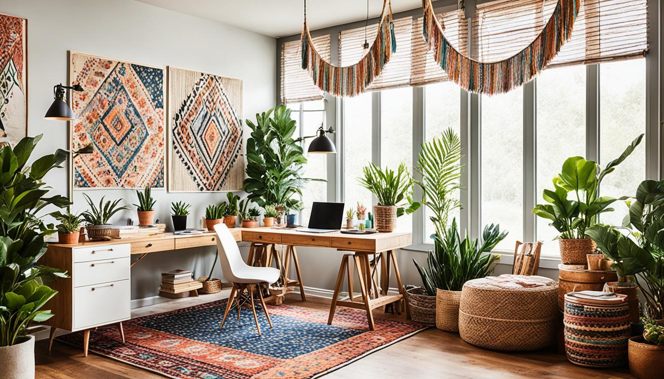 Unique Bohemian Office Décor