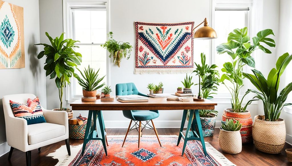 bohemian chic office