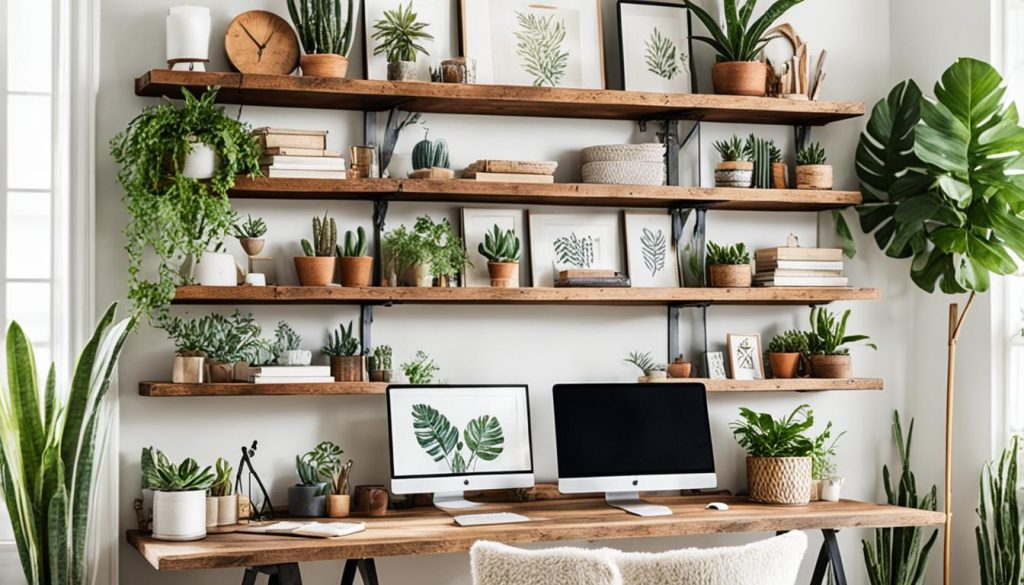 bohemian office shelving