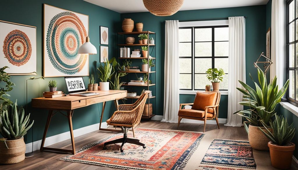 boho chic office