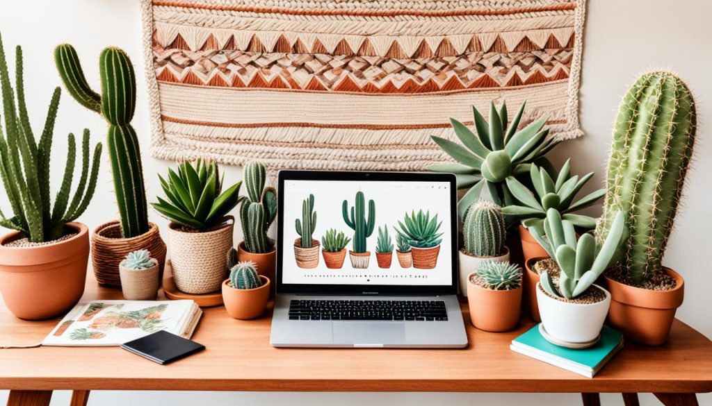 boho desktop styling