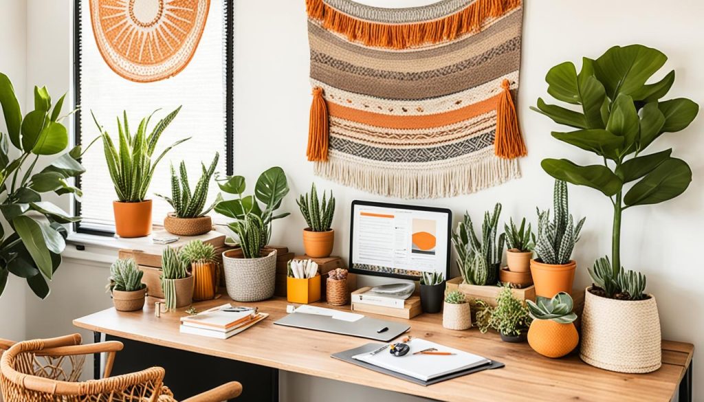 boho office aesthetic