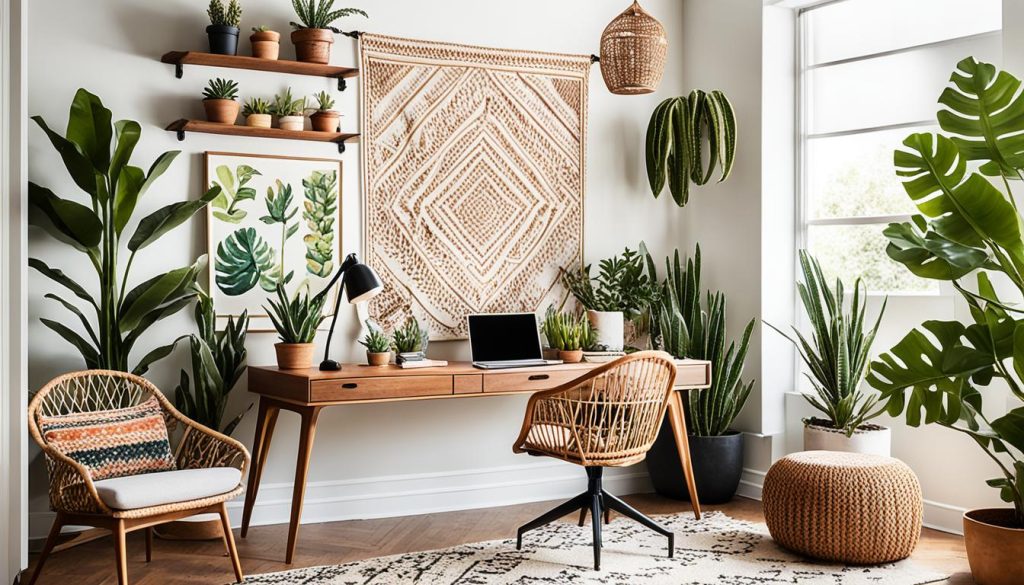 boho style home office