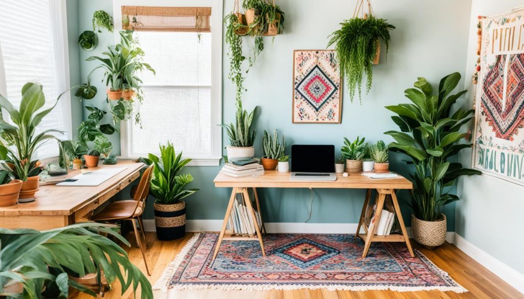 boho style office