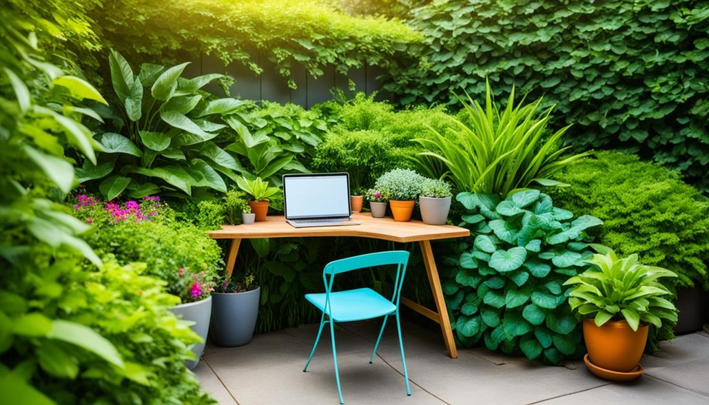 comfortable outdoor office