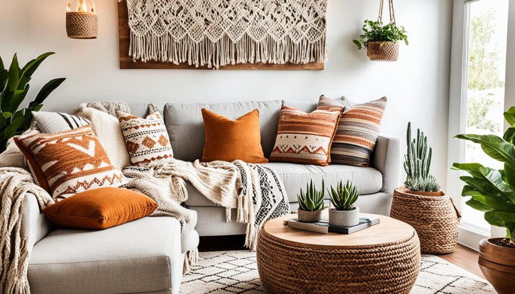 cozy bohemian seating