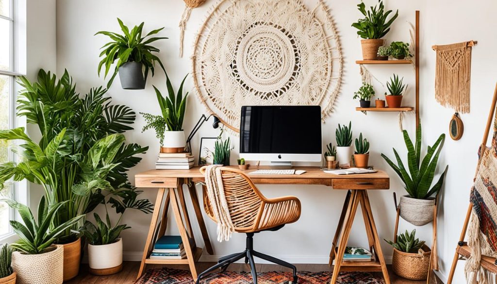 design concept bohemian home office