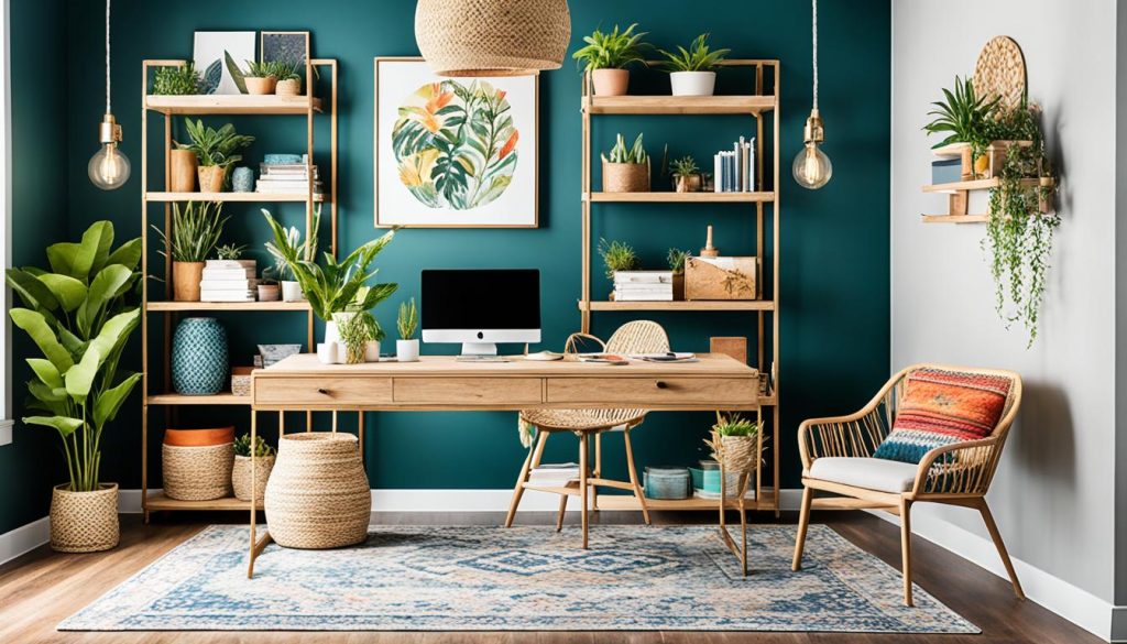 functional boho office