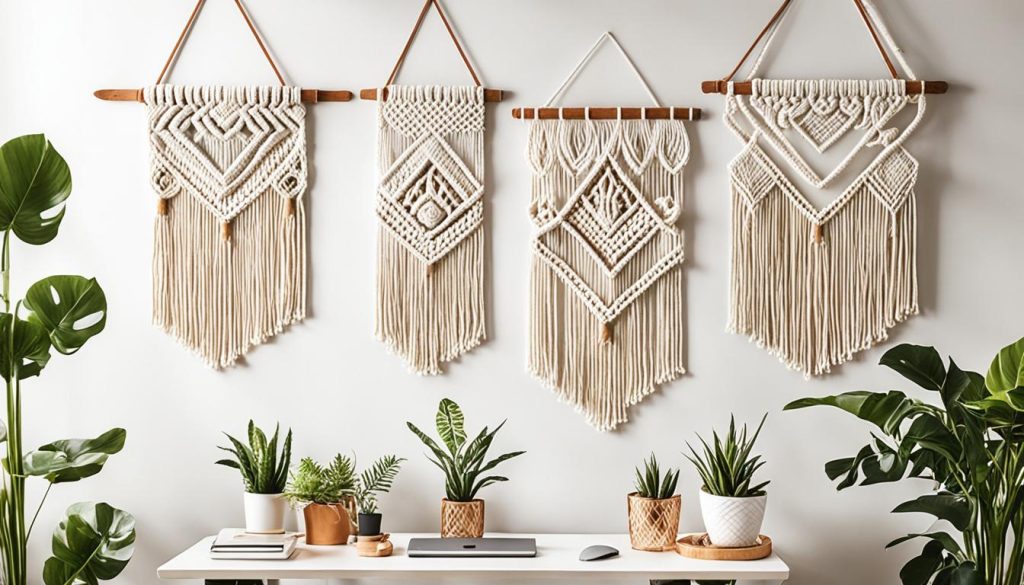 macrame wall art for office