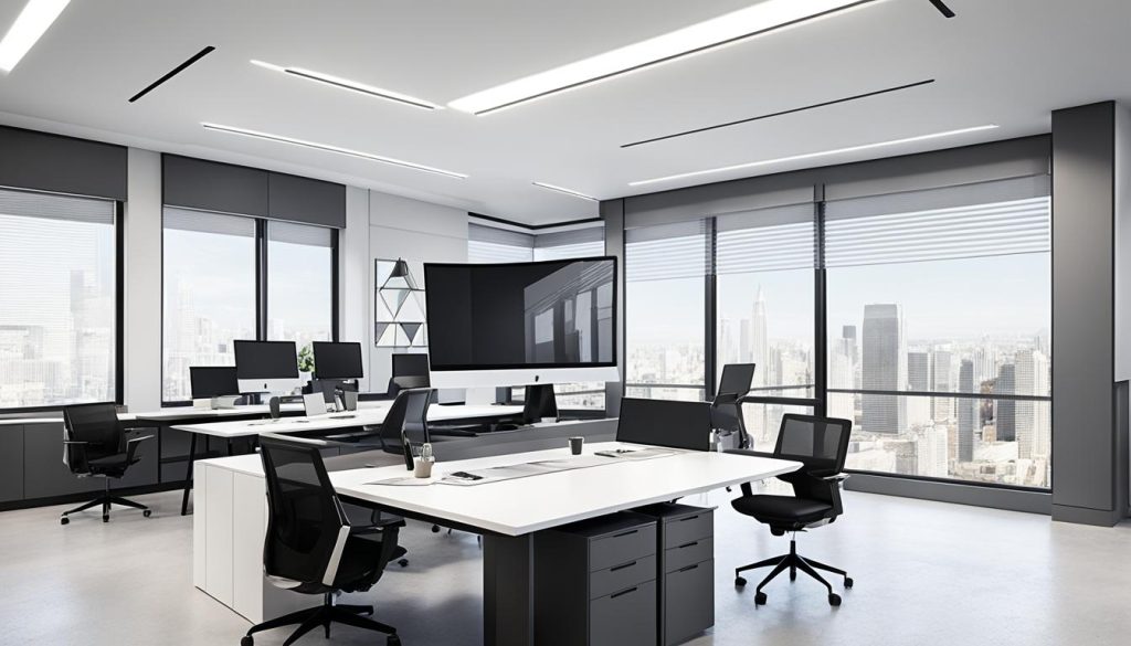 monochromatic office design