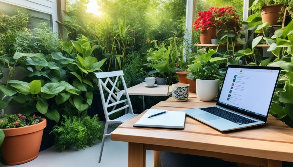 small-scale al fresco workspaces