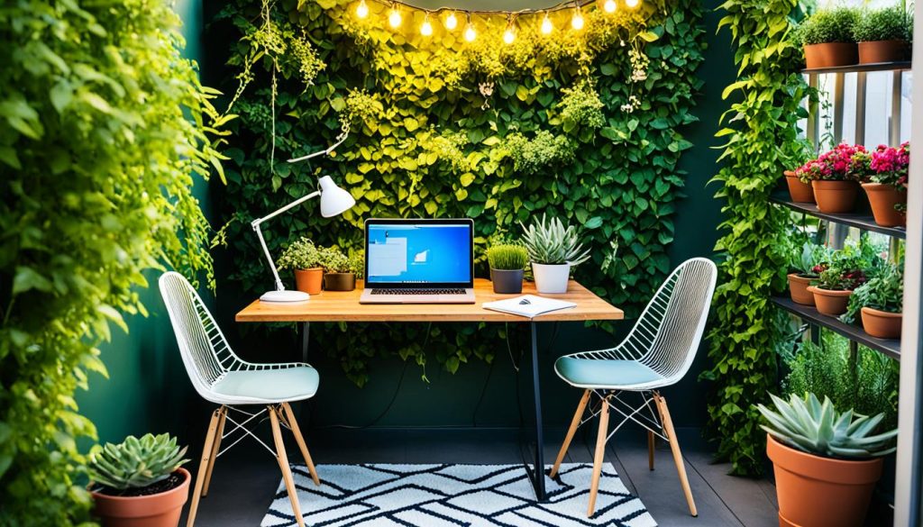 small space patio office