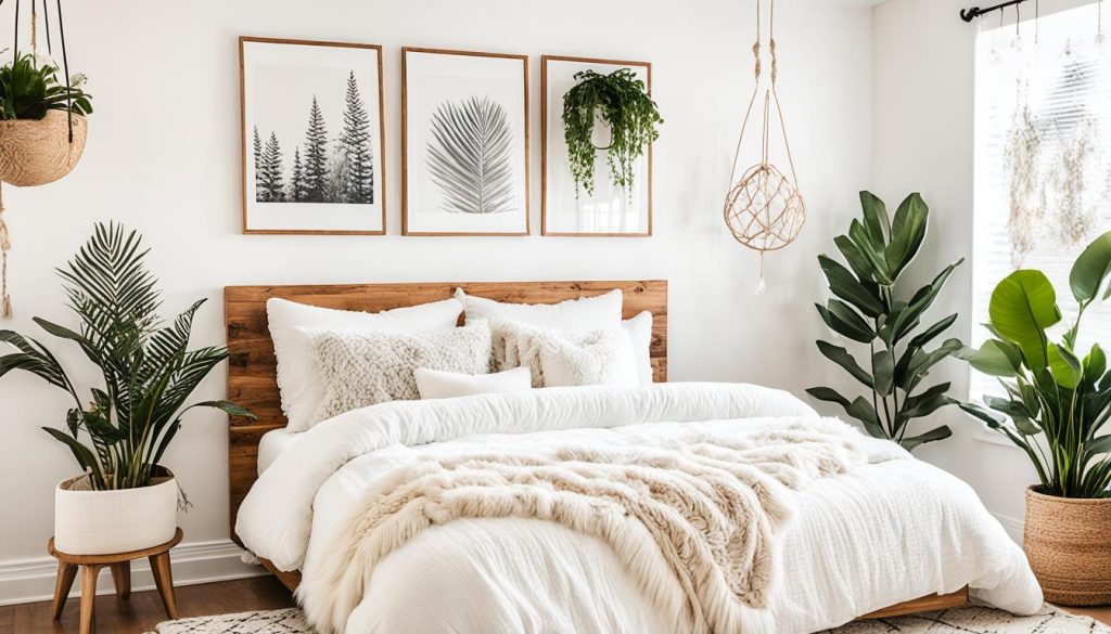 white boho bedroom