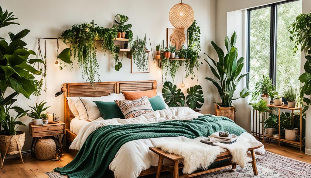 Boho Bedroom Plants