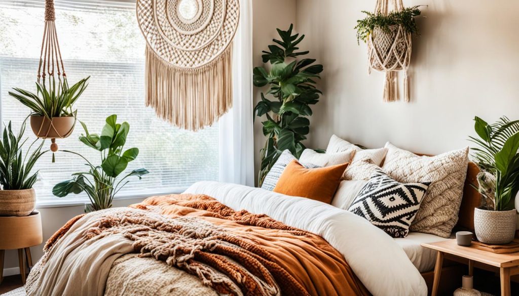 Boho bedroom design