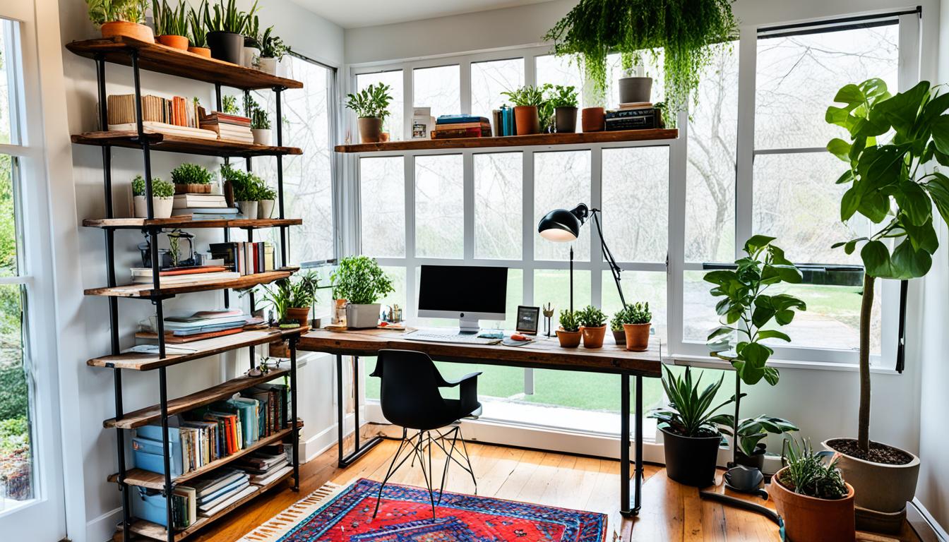 DIY Sunroom Home Office Setup