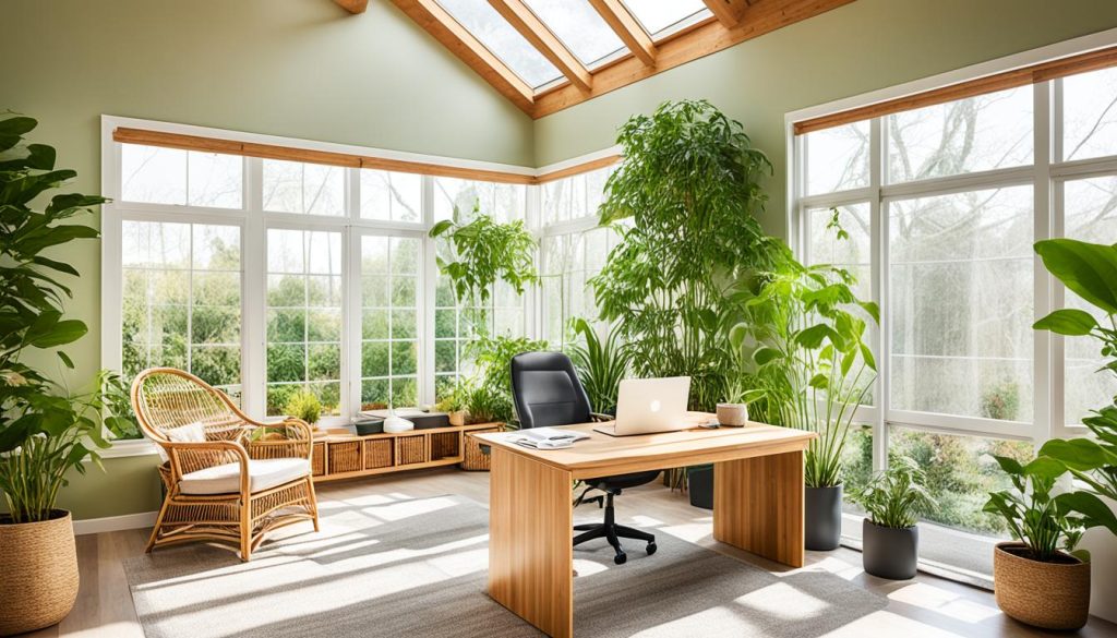 Eco-Friendly Sunroom Office