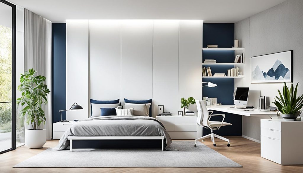 Ergonomic Modern Bedroom Workspace