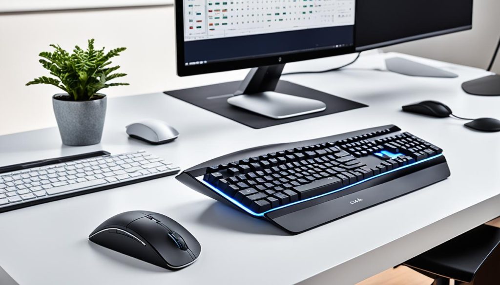 Ergonomic keyboard and mouse