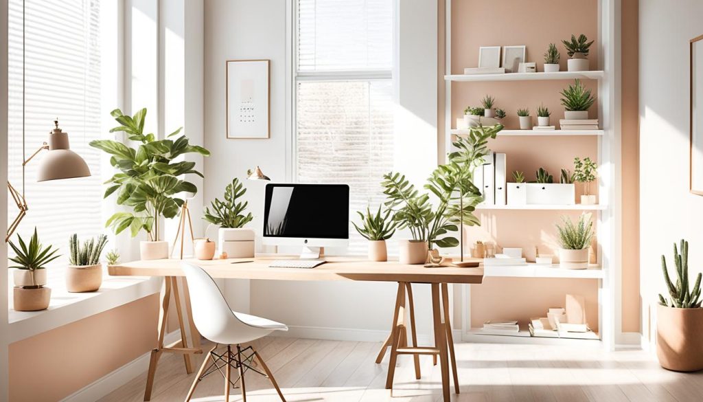 Soothing Sunroom Office Colors