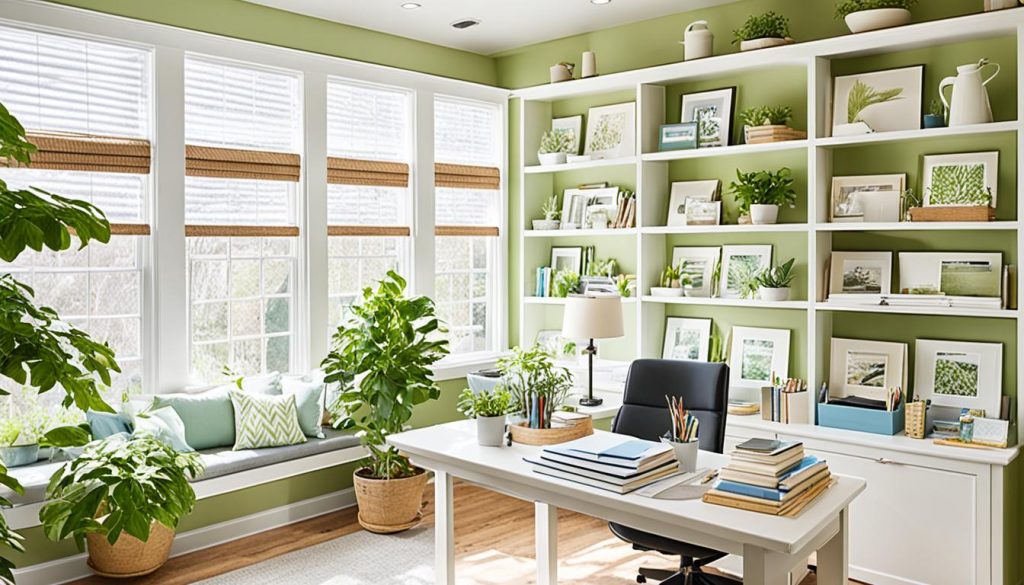 Sunroom Home Office Organization