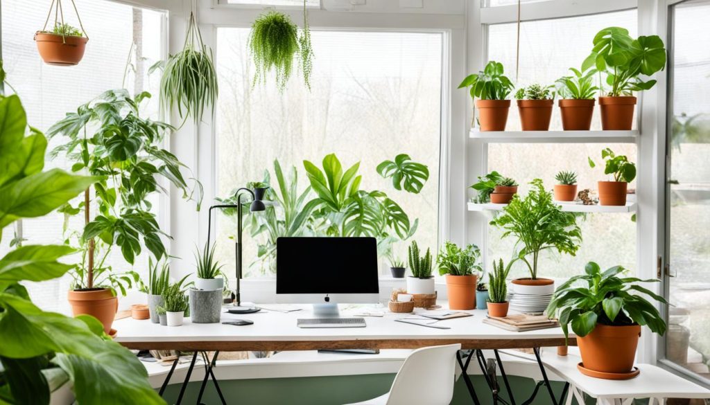 Sunroom Office Organization