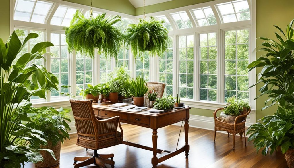 Sunroom Office Plants