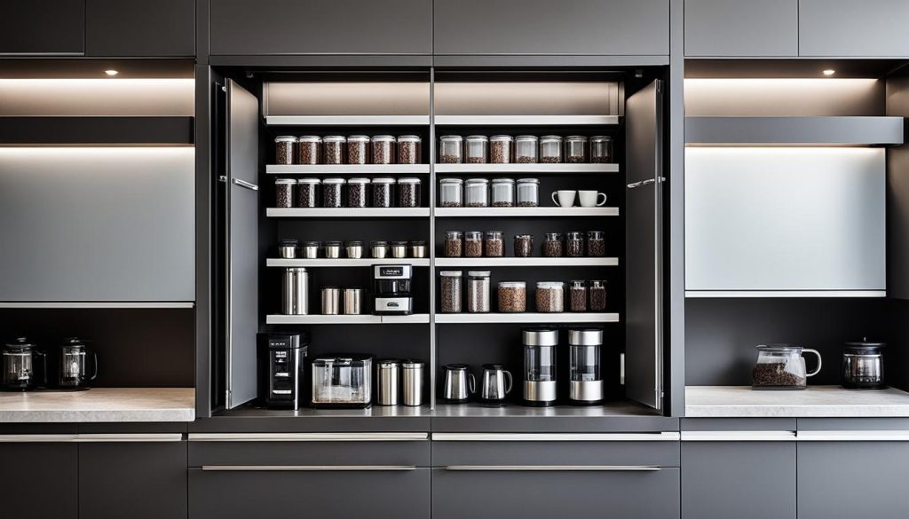 concealed coffee storage