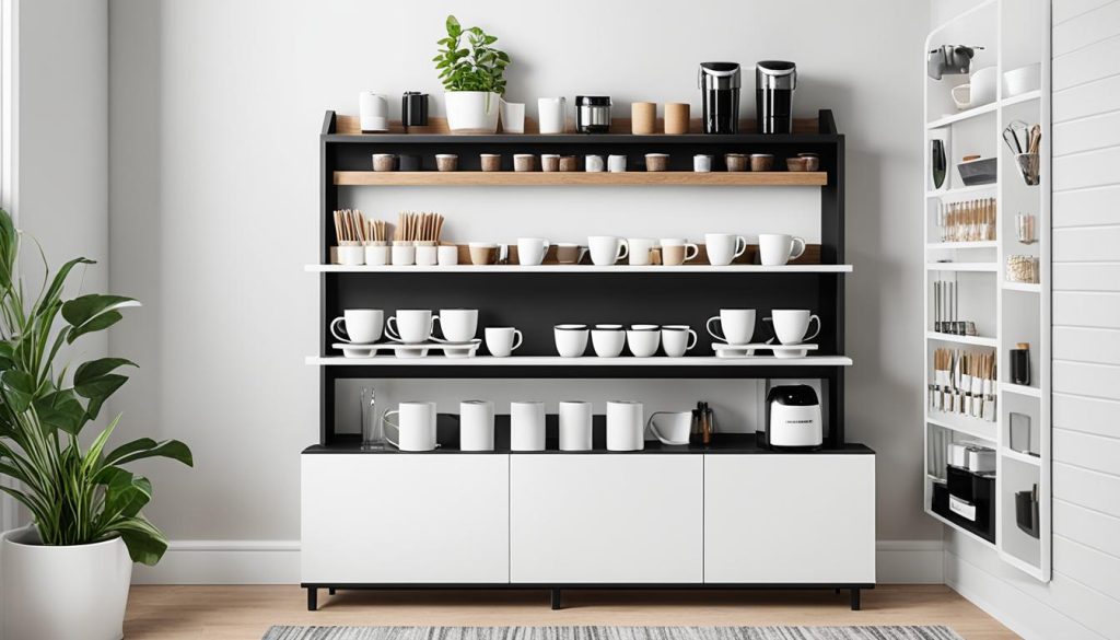 custom coffee station shelving