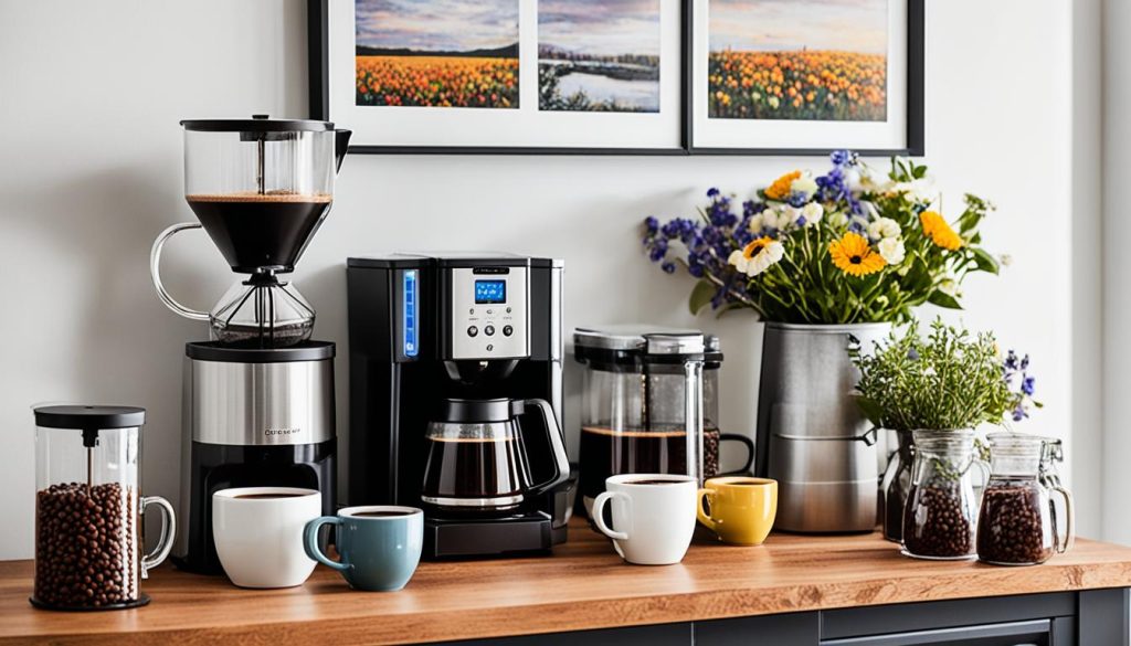 home office coffee station setup