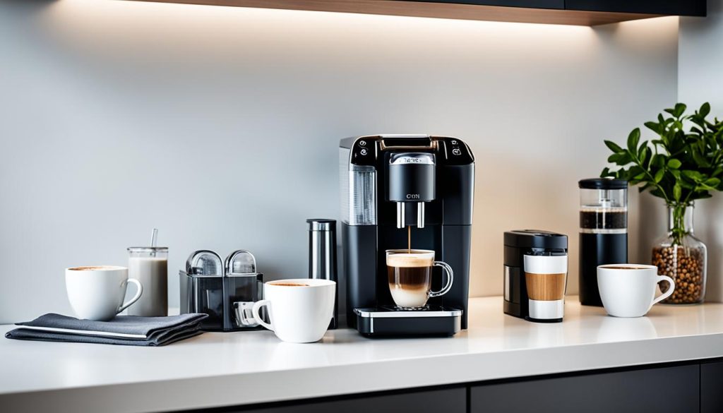 integrated home office coffee station