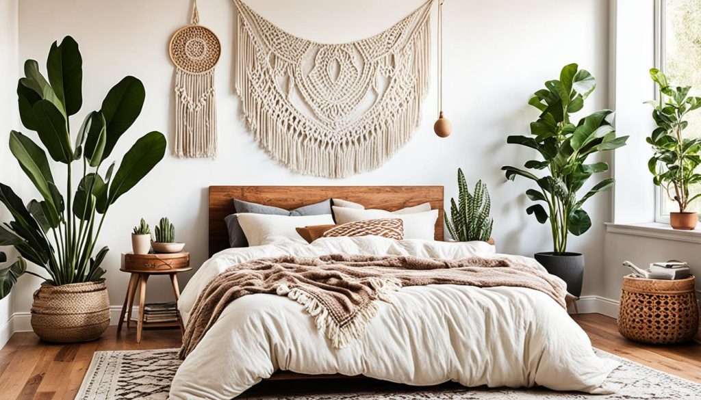 modern boho bedroom