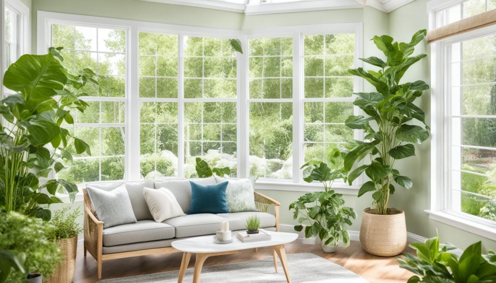 natural elements in sunroom