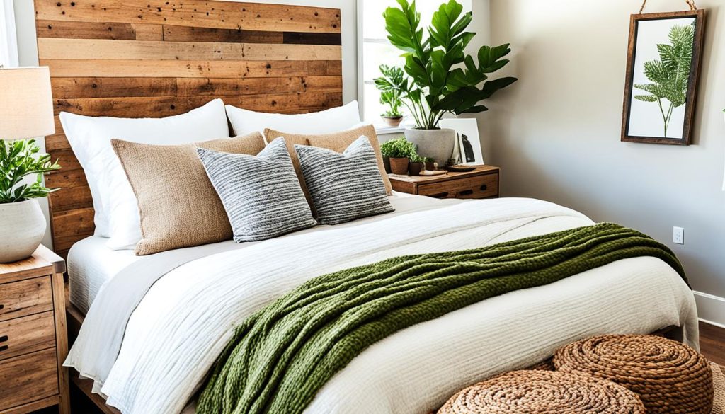 natural materials in bedroom design