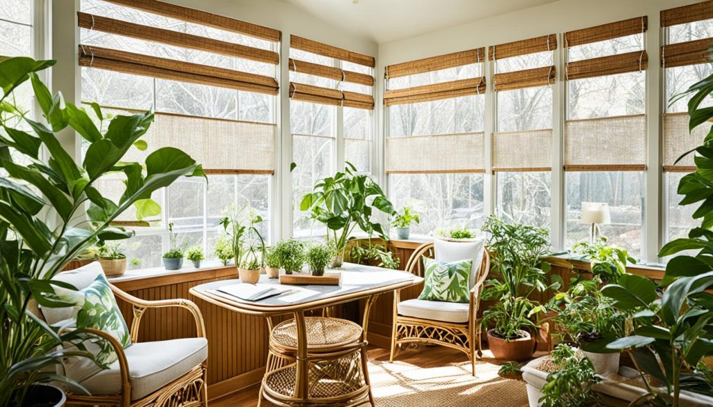 personalizing sunroom office space