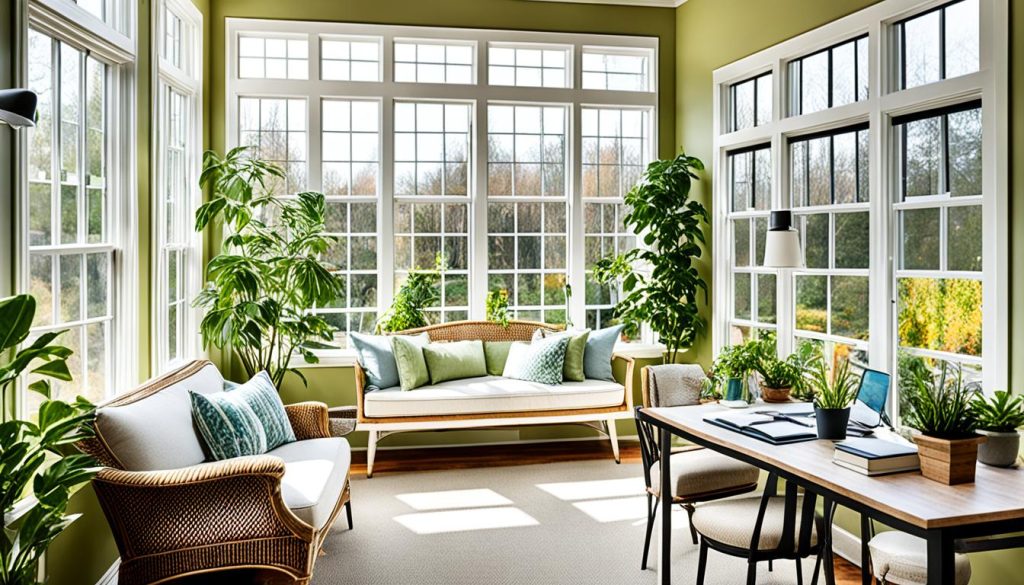 sunroom office layout