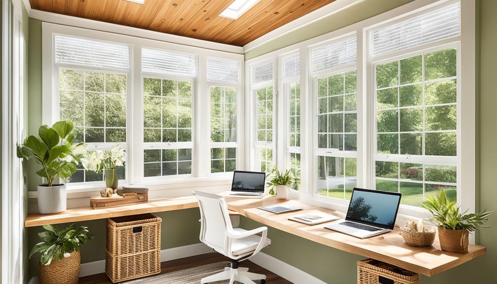 sunroom office natural lighting