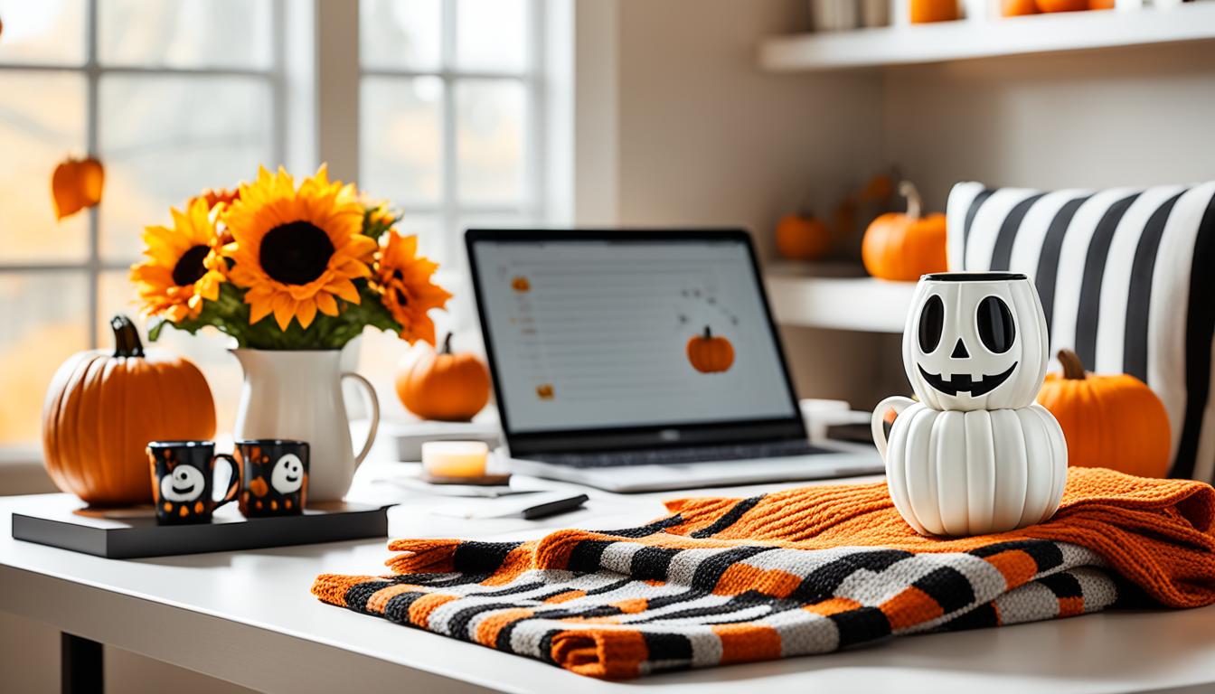 Add Halloween Touches to Autumn Home Office Décor